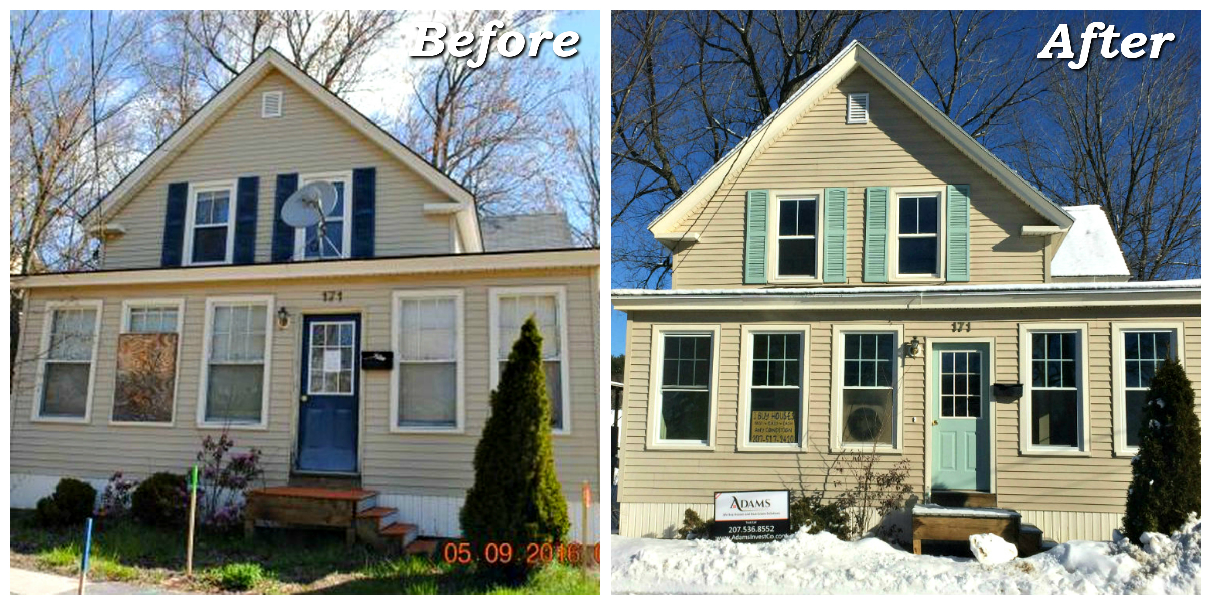 beforeafterwholehouseremodelsanfordmainebrooksstreetexterior